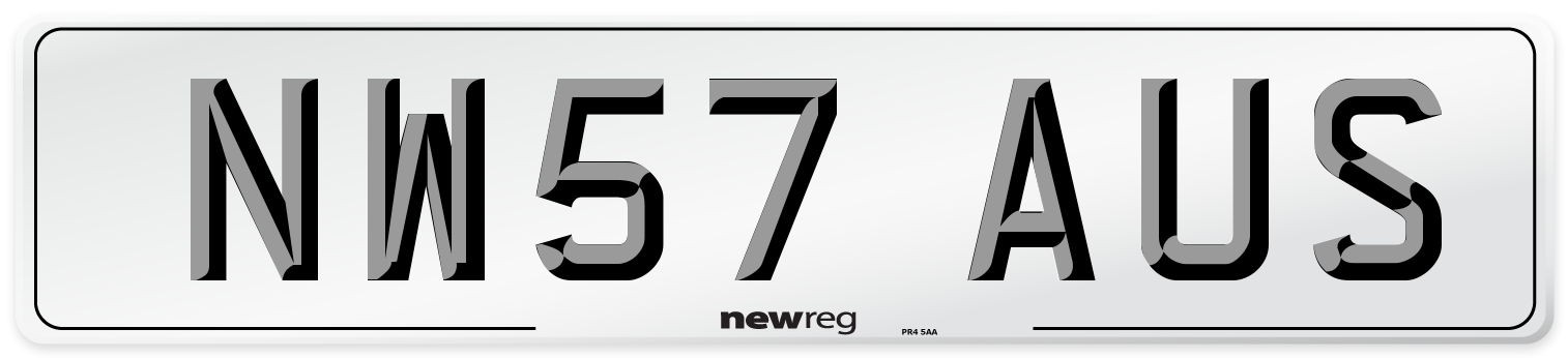 NW57 AUS Number Plate from New Reg